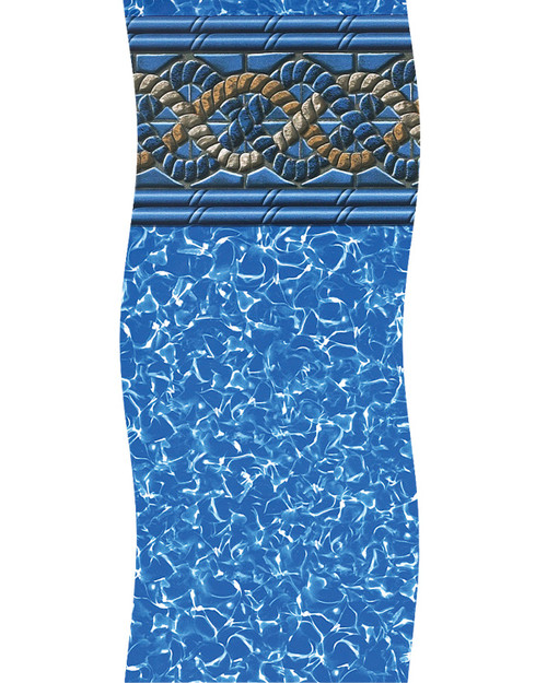 Oval Mystri Unibead Above Ground Swimming Pool Liner - 18' x 33' -Blue and White - IMAGE 1