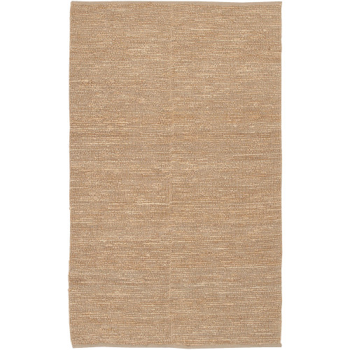 5' x 8' Solid Tawny Brown Hand Woven Area Throw Rug - IMAGE 1