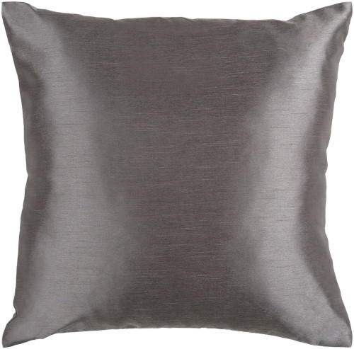 18" Charcoal Gray Solid Square Contemporary Throw Pillow Cover - IMAGE 1