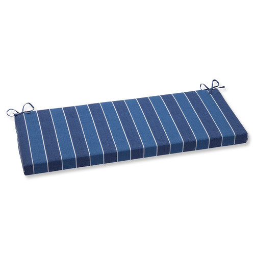 45" Indigo Blue Outdoor Patio Squared Bench Cushion - IMAGE 1