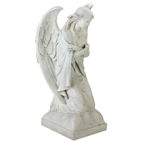 20.25" Ivory Kneeling Angel Religious Outdoor Patio Garden Statue - IMAGE 1