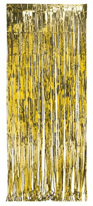 Pack of 6 Gold Colored Christmas Hanging Door Fringe Decorations 8' - IMAGE 1