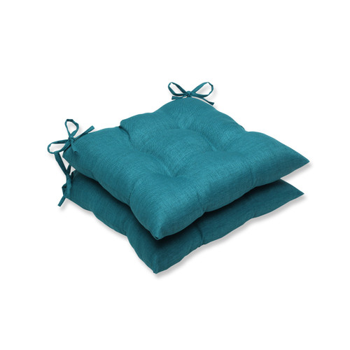 Set of 2 Teal Outdoor Patio Seat Cushion 19" - IMAGE 1