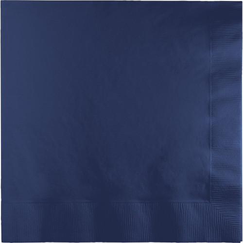 2-Ply Disposable Luncheon Napkins - 6.5" - Navy Blue - Club Pack of 600 - IMAGE 1