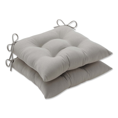 Set of 2 Outdoor Patio Furniture Tufted Chair Seat Cushions - Cosmic Tan - IMAGE 1