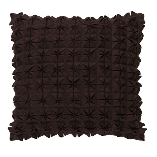 20" Origami Elegance Bark Brown Decorative Throw Pillow - Down Filler - IMAGE 1