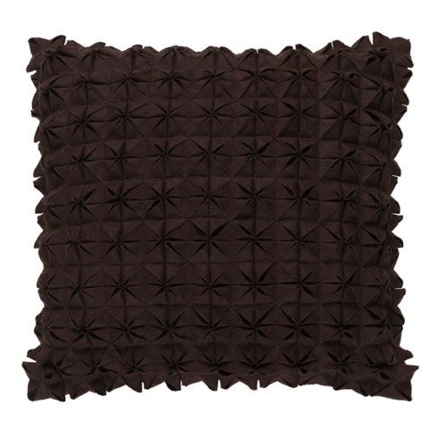 22" Origami Elegance Bark Brown Decorative Throw Pillow - Down Filler - IMAGE 1