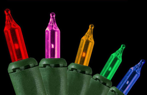 Mini Christmas Light Set - Multi-Color - 9.15ft Green Wire - 50ct - IMAGE 1