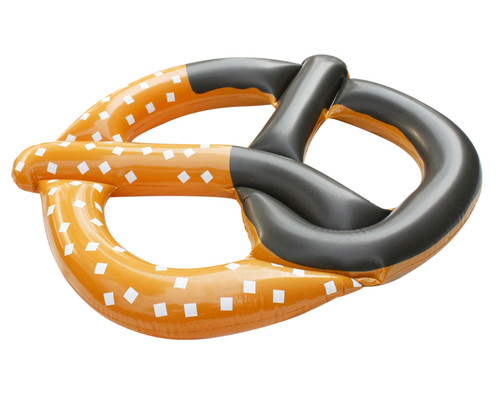 51" Inflatable Chocolate Covered Pretzel Swimming Pool Float - IMAGE 1