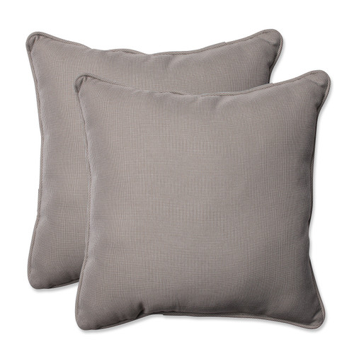Set of 2 Gray Outdoor Corded Throw Pillows 18.5" - IMAGE 1