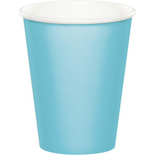 Club Pack of 240 Pastel Blue Disposable Paper Drinking Party Tumbler Cups 9 oz. - IMAGE 1