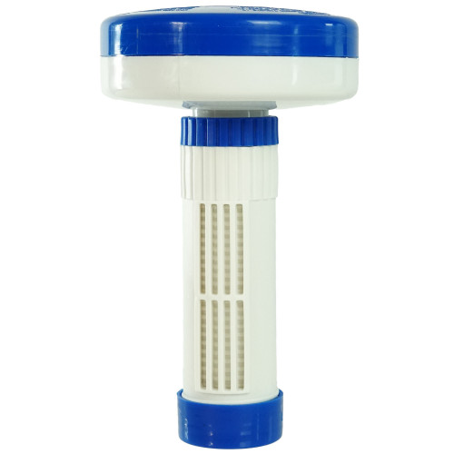8" White and Blue Deluxe Spa and Swimming Pool Bromine or Chlorine Feeder - IMAGE 1