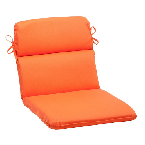 40.5" Orange Sunrise Outdoor Patio Rounded Chair Cushion - IMAGE 1