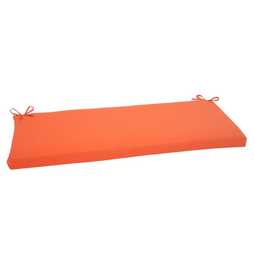 Solid Outdoor Patio Rectangular Bench Cushion - 45" - Orange - IMAGE 1