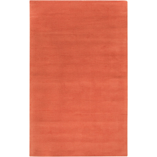 9' x 13' Orange Contemporary Hand-Loomed Wool Area Throw Rug - IMAGE 1