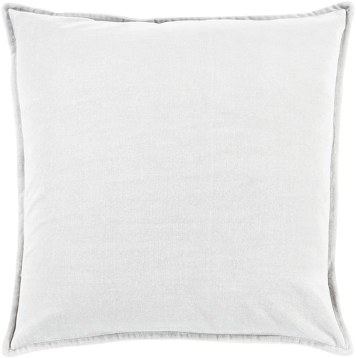 22" Solid Light Haze Gray Contemporary Woven Decorative Throw Pillow - IMAGE 1