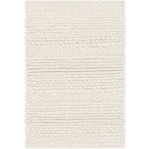 2' x 3' Intertwine Ivory and Gray Hand Woven Area Throw Rug - IMAGE 1