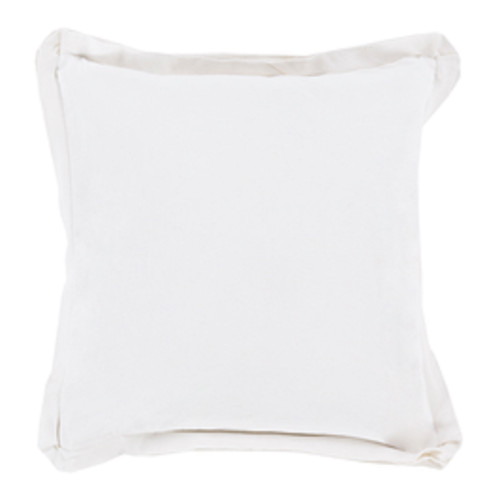 20" Vanilla White Vanilla White Contemporary Square Throw Pillow - Down Filler - IMAGE 1