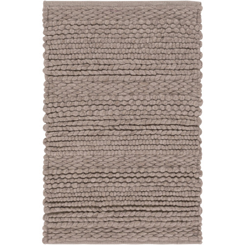2' x 3' Intertwine Taupe Brown Hand Woven Area Throw Rug - IMAGE 1