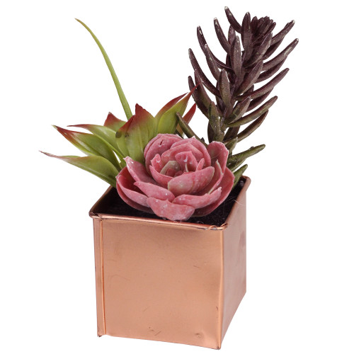 7" Artificial Potted Mixed Succulent Arrangement - IMAGE 1