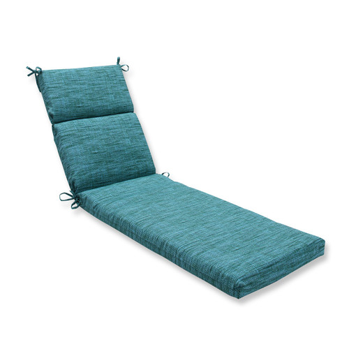 72.5" Blue Caribbean and Green Beach Horizon Outdoor Patio Chaise Lounge Cushion - IMAGE 1