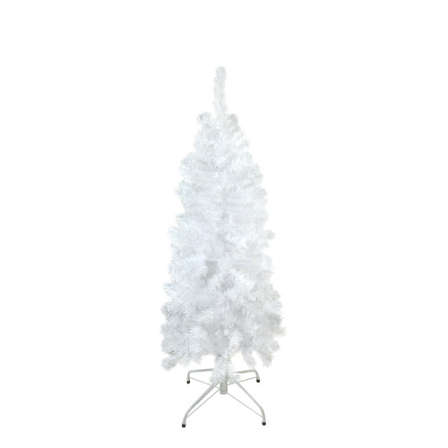 Slim Winston Pine Artificial Christmas Tree - 4.5' - White - Unlit - IMAGE 1
