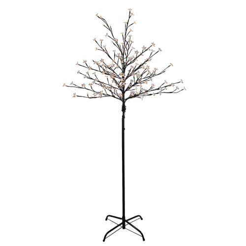 LED Lighted Cherry Blossom Artificial Flower Tree - 6' - Warm White - IMAGE 1