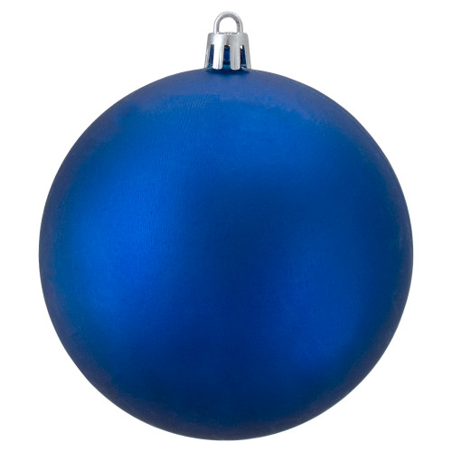 Lavish Blue Matte Shatterproof Christmas Ball Ornament 4" (100mm) - IMAGE 1