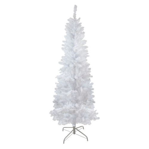 Pencil Iridescent White Spruce Artificial Christmas Tree - 6' - Unlit - IMAGE 1