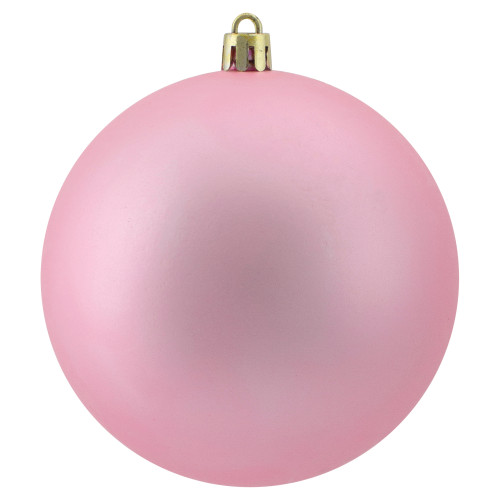 Matte Bubblegum Pink Shatterproof Christmas Ball Ornament 4" (100mm) - IMAGE 1