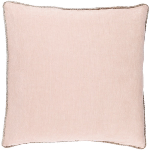 18" Pastel Pink Decorative Square Throw Pillow - IMAGE 1