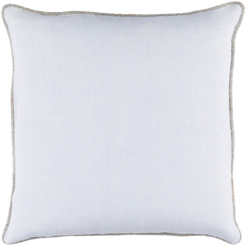 18" Pastel Blue Decorative Solid Square Throw Pillow - Down Filler - IMAGE 1