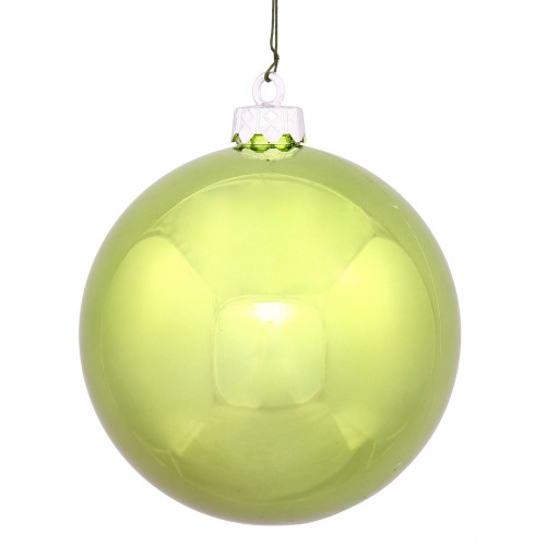 Shiny Lime Green Shatterproof Christmas Ball Ornament 2.75" (70mm) - IMAGE 1