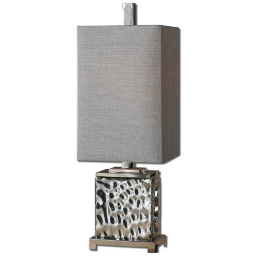 Plated Glass Buffet Table Lamp - 32" - Gray and Silver - IMAGE 1
