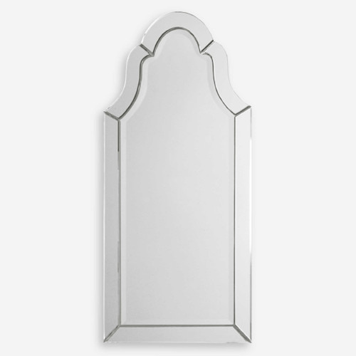 Unframed Beveled Arch Wall Mirror - 44" - Silver - IMAGE 1