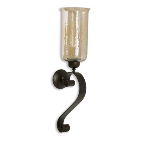 Antique Candle Holder Wall Sconce - 30" - Bronze - IMAGE 1