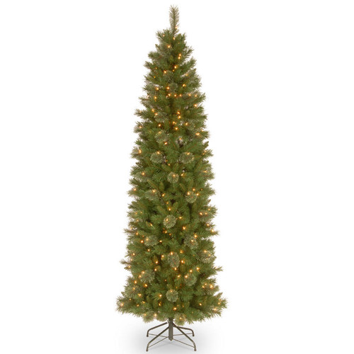 7.5' Pre-Lit Tacoma Pine Artificial Christmas Tree, Clear Lights - IMAGE 1