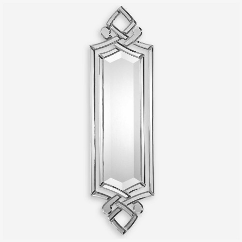 3' Victorian-Style Frameless Narrow Beveled Accent Wall Mirror - IMAGE 1