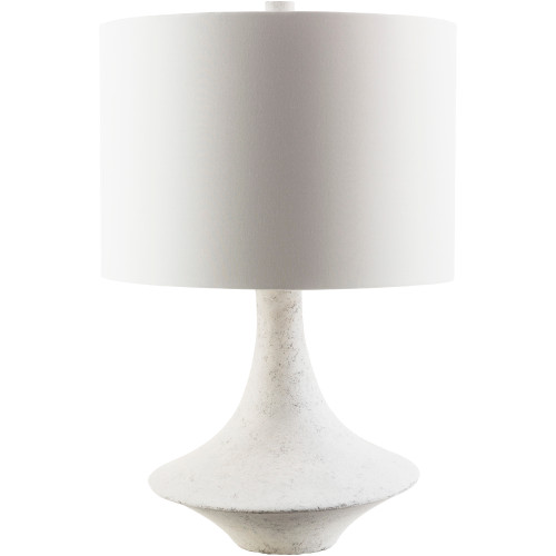 23" White Sands Contemporary Table Lamp with Matching White Drum Shade - IMAGE 1