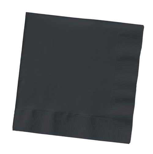 Club Pack of 600 Premium 2 Ply Jet Black Disposable Luncheon Napkins 6.25" - IMAGE 1