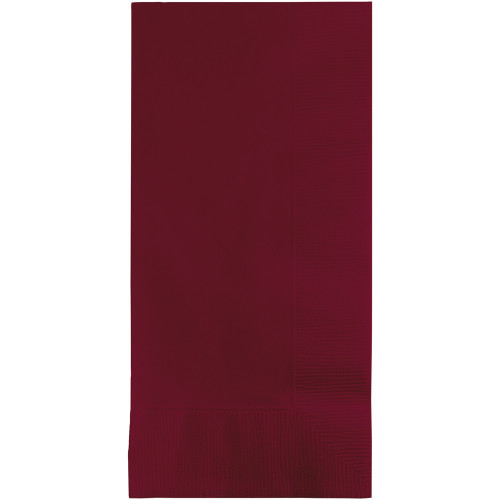 Club Pack of 600 Burgundy Red Disposable Dinner Napkins 8" - IMAGE 1