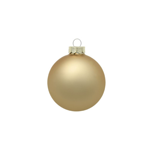 Petite Matte Finish Glass Christmas Ball Ornaments - 1.25" (30mm) - Antique Gold - 40ct - IMAGE 1