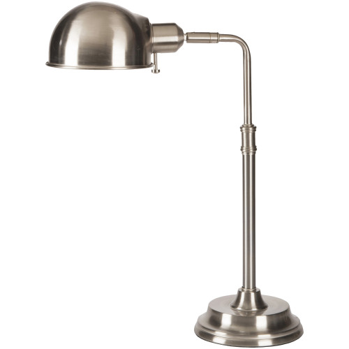 18.5" Contemporary Silver Metal Table Lamp with Smooth Dome Shade - IMAGE 1