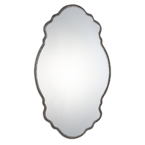 3' Silver Iron-Framed Elegant Wall Mirror - IMAGE 1