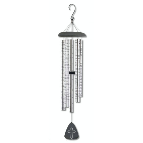 44" Clear Sonnet Sounds How Great Thou Art Inspirational Outdoor Patio Garden Wind Chimes - IMAGE 1