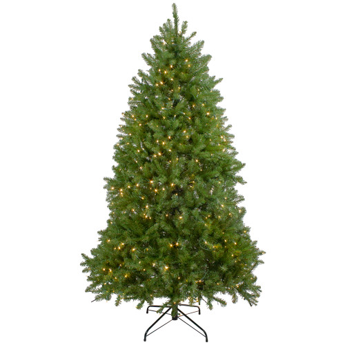 7.5' Pre-Lit Green Medium Northern Pine Artificial Christmas Tree - Warm Clear LED Lights - IMAGE 1