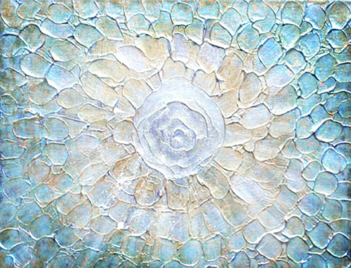 48" Aqua Blue and Beige White Aquatic Hand Embellished Decorative Wall Art - IMAGE 1
