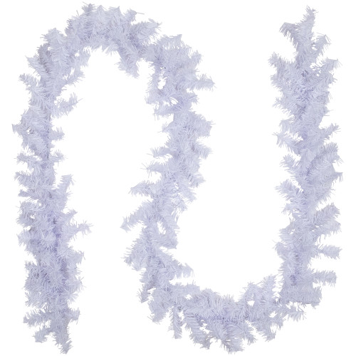 9' x 8" White Canadian Pine Artificial Christmas Garland, Unlit - IMAGE 1