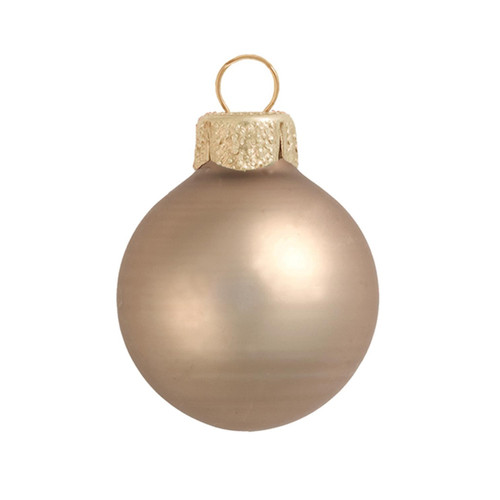 2ct Antique Gold Matte Glass Christmas Ball Ornaments 6" (150mm) - IMAGE 1