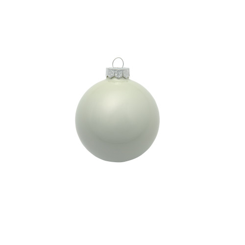 Matte Finish Glass Christmas Ball Ornaments - 2.75" (70mm) - Polar White - 12ct - IMAGE 1